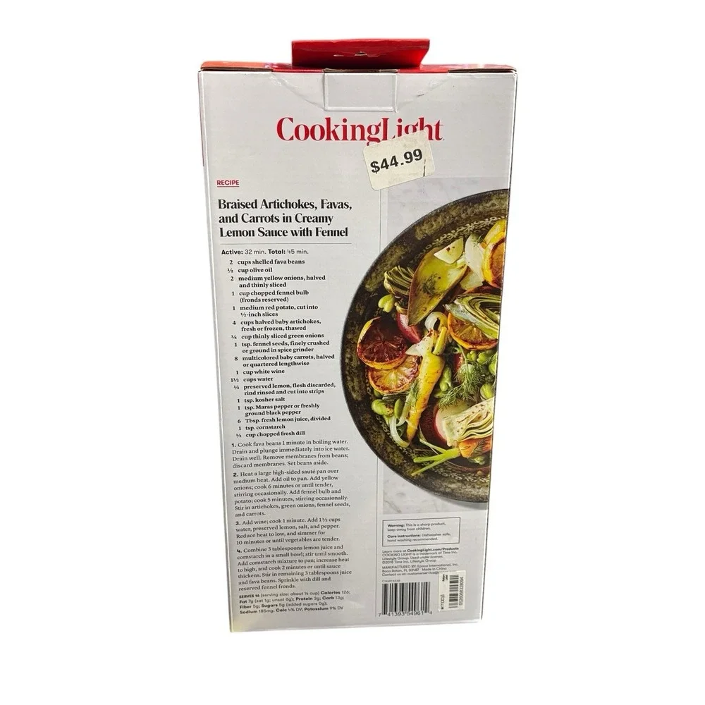 Cooking Light 12-Piece Nonstick Kitchen Knife Set Ergonomic Color Handles NEW